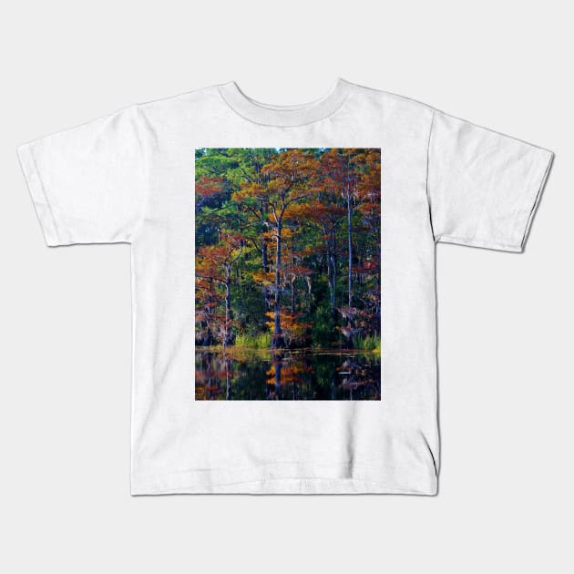 Autumn Trees Kids T-Shirt by Cynthia48